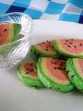 Watermelon Icebox Cookies
