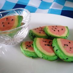 A picture of Watermelon Icebox Cookies.