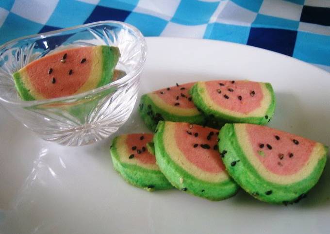 Watermelon Icebox Cookies