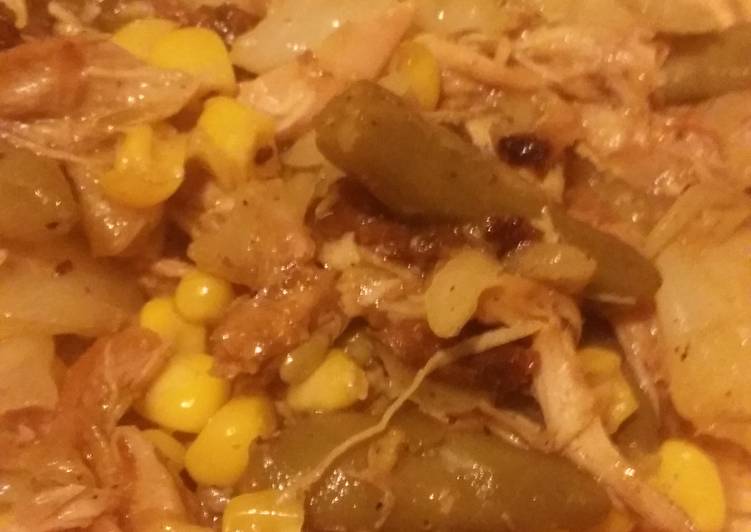 How to Prepare Homemade Leftover BBQ chicken fried soup