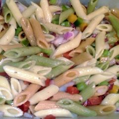 A picture of Tri Color Pasta Salad.