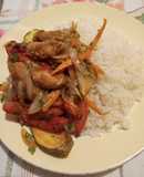 Saltado de pollo con papas especiales