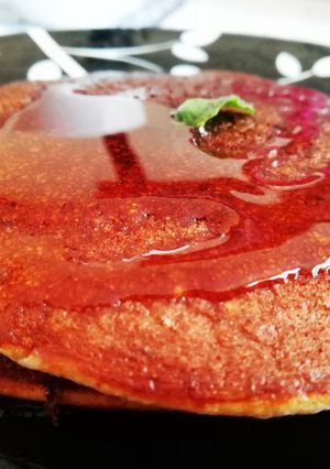 Una foto de HotCakes de plátano y avena