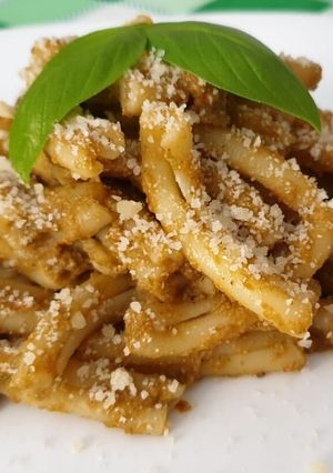 Foto di Casarecce con Pesto di Melanzane e Pomodorini