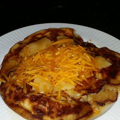 A picture of Brad's knock off McDonald's bacon egg and cheese mcgriddle.