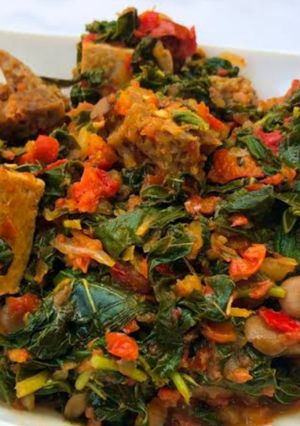 A picture of Nigerian Efo Riro.