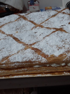 Una foto de Tarta de hojaldre y nata