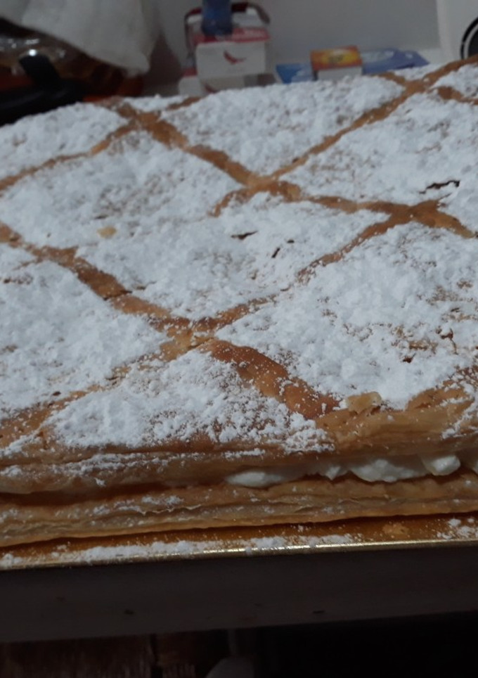 Una foto de Tarta de hojaldre y nata