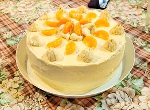 Una foto de Pastel de calabaza y cheesecake de mandarina