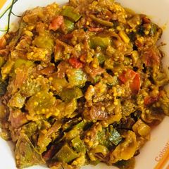 Brinjal tomato sabzi A picture of Brinjal tomato sabzi.