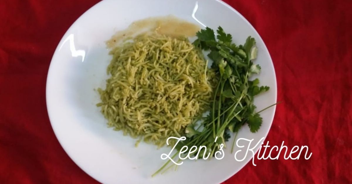 Chutney Rice Coriander Chutney Rice Recipe by ZMA - Cookpad