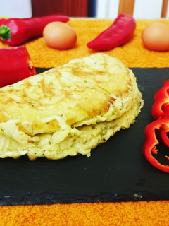 Una foto de Desayuno de huevo y queso
