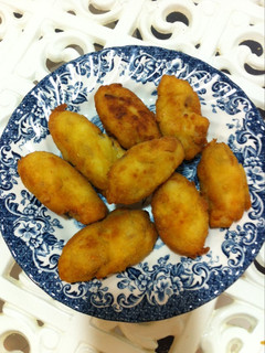 Una foto de Croquetas de pavo asado de Navidad