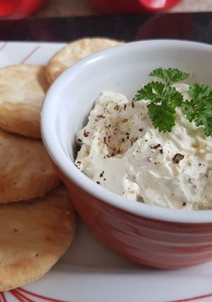 A picture of My Mustard Soft Cheese Dip.