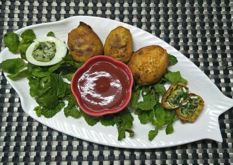 Recipe: Yummy Egg spinach Bonda