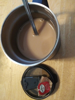 A picture of Peppermint Cocoa Coffee Creamer.