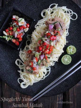 Cara Buat Spaghetti Tuna Sambal Matah Irit Anti Gagal