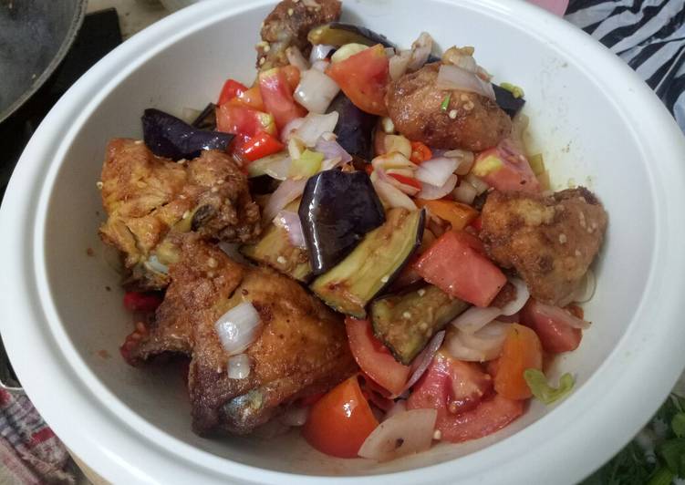 Ayam ungkep & Terong sambal potong