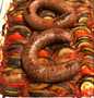 Easy Ways Make Recipes Farm shop wild boar and venison sausages on ratatouille the Delicious Tasty.