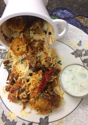 A picture of Chaap biryani.