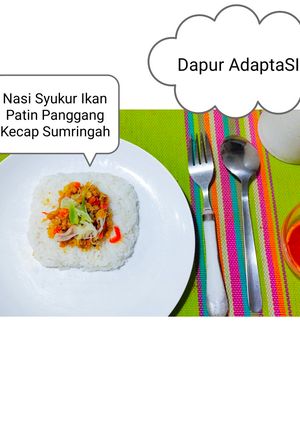 Foto resep Nasi Syukur Ikan Patin Panggang Kecap Sumringah 🤍🙏🏻👍🏻