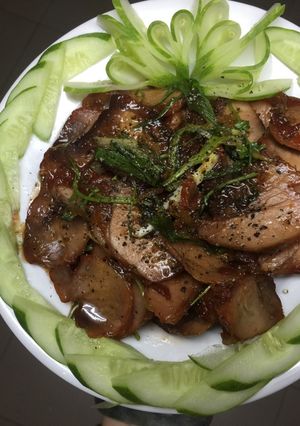 Hình của món Xá xíu xì dầu.