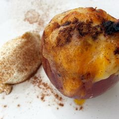 A picture of Baked Apple With Egg.