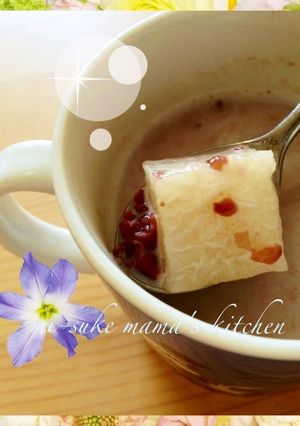 A picture of Easy Hot Milk Zenzai in a Mug.
