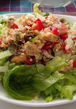 Una foto de Ensalada de choritos