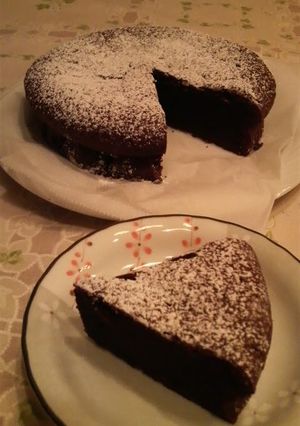 A picture of No Meringue Necessary Easy Rich Gateau au Chocolat (Chocolate Cake).