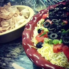 A picture of Betty's Seven Layer Dip.