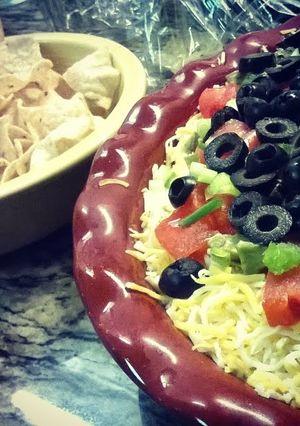 A picture of Betty's Seven Layer Dip.