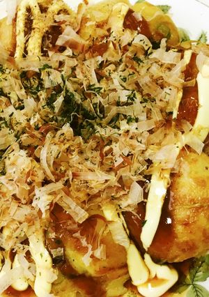 A picture of Takoyaki: Crispy Outside, Gooey Inside with All-Purpose Flour and Dashi.