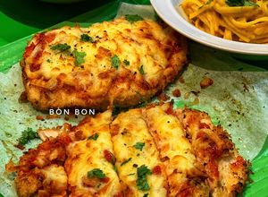 Hình của món Ức Gà Nướng Phô Mai NCKD.