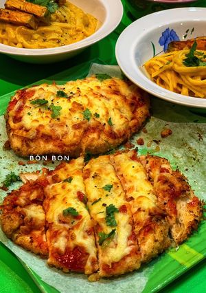Hình của món Ức Gà Nướng Phô Mai NCKD.