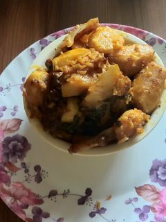 আরবি দিয়ে মুড়ো ঘন্ট(Arbi diye murighonto recipe in bengali) রেসিপির প্রধান ছবি