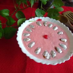 A picture of Rose flavour phirni.