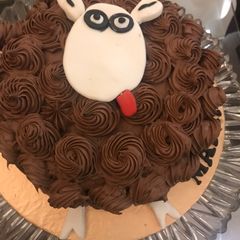 A picture of Chocolate sheep cake.