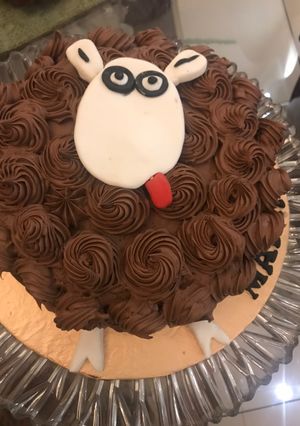 A picture of Chocolate sheep cake.