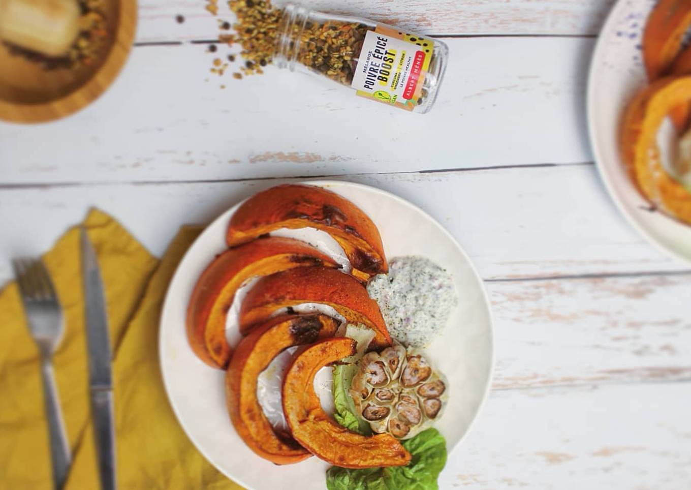 Potimarron rôti aux epices