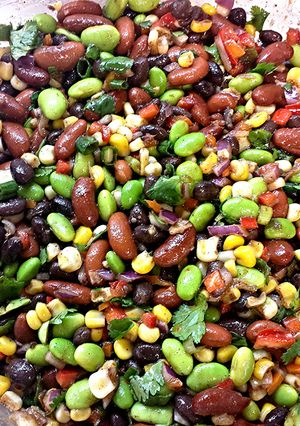 A picture of Bean and Edamame Salad.