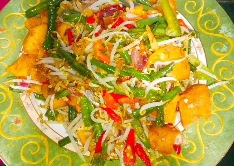 Tumis Tahu taoge kacang panjang Tumis Tahu taoge kacang panjang