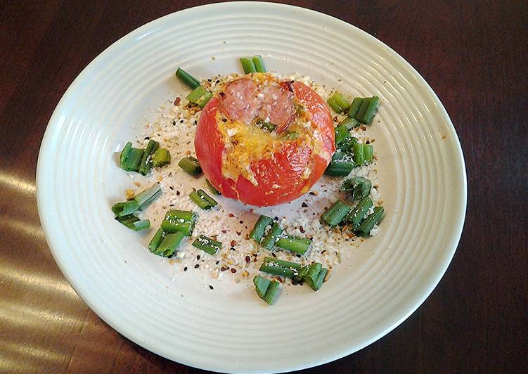 How to Prepare Speedy Omelette Baked Tomatos