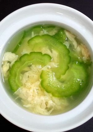 A picture of Bitter Gourd Egg Soup.