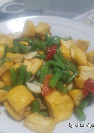 Foto resep Tumis kacang panjang tahu