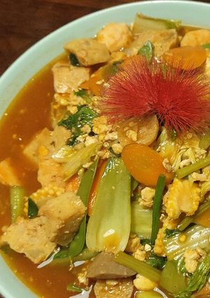 Foto resep Cap Cai atau Cap Cay versi Goreng Merah (tumis aneka sayuran)