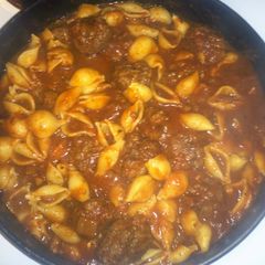 My Shells and Meat Sauce A picture of My Shells and Meat Sauce.