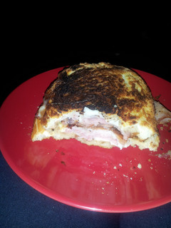 A picture of French bread panini.