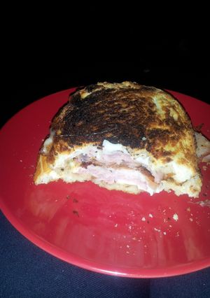 A picture of French bread panini.