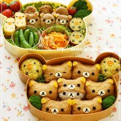 A picture of Bento with Rilakkuma Inari Sushi.